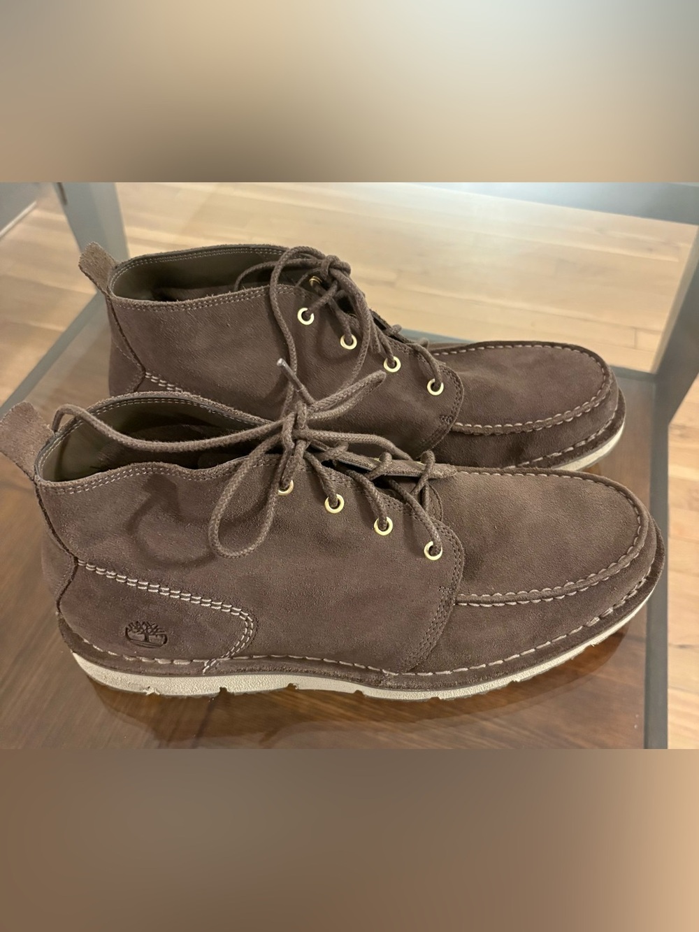 Timberland Men's Brown Suede Moc Toe Chukka Boots size 12